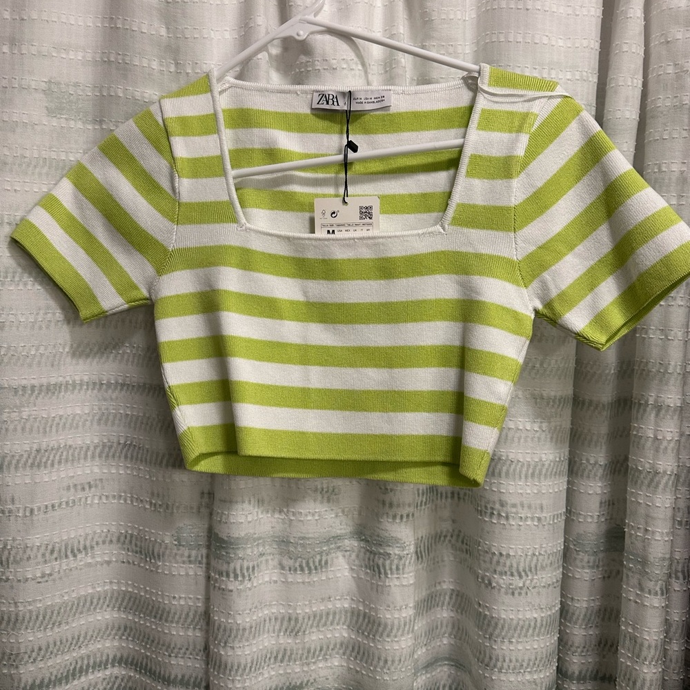 Zara cropped shirt